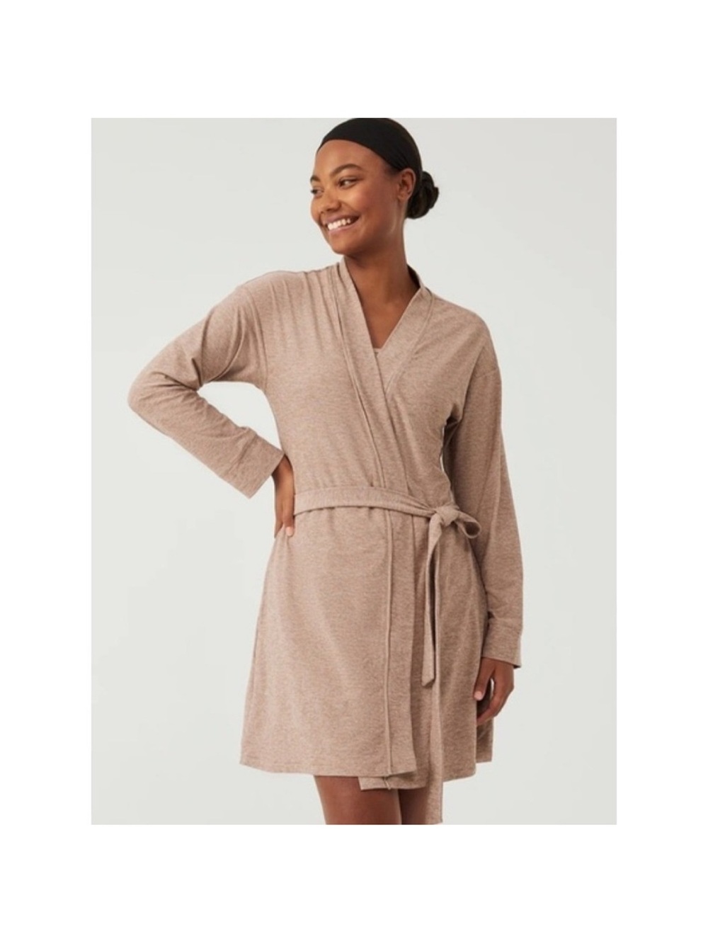 Outdoor Voices CloudKnit robe M/L Mocha - Picture 2 of 5